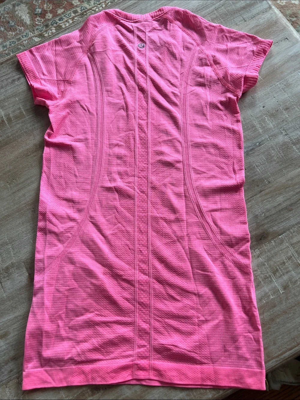 Lululemon Pink Athletic Top with Small Center Logo - Picture 1 of 2